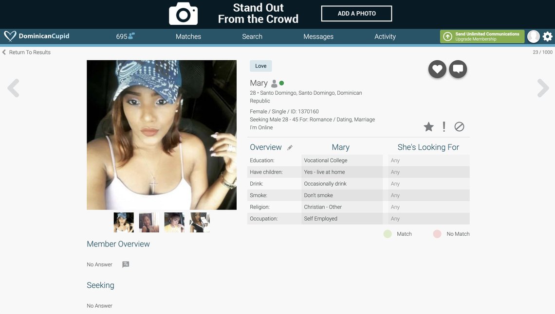 dominicancupid girl account