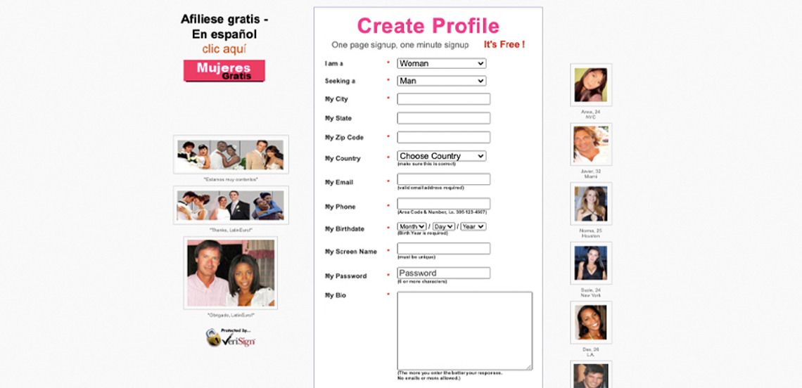 latineuro create profile